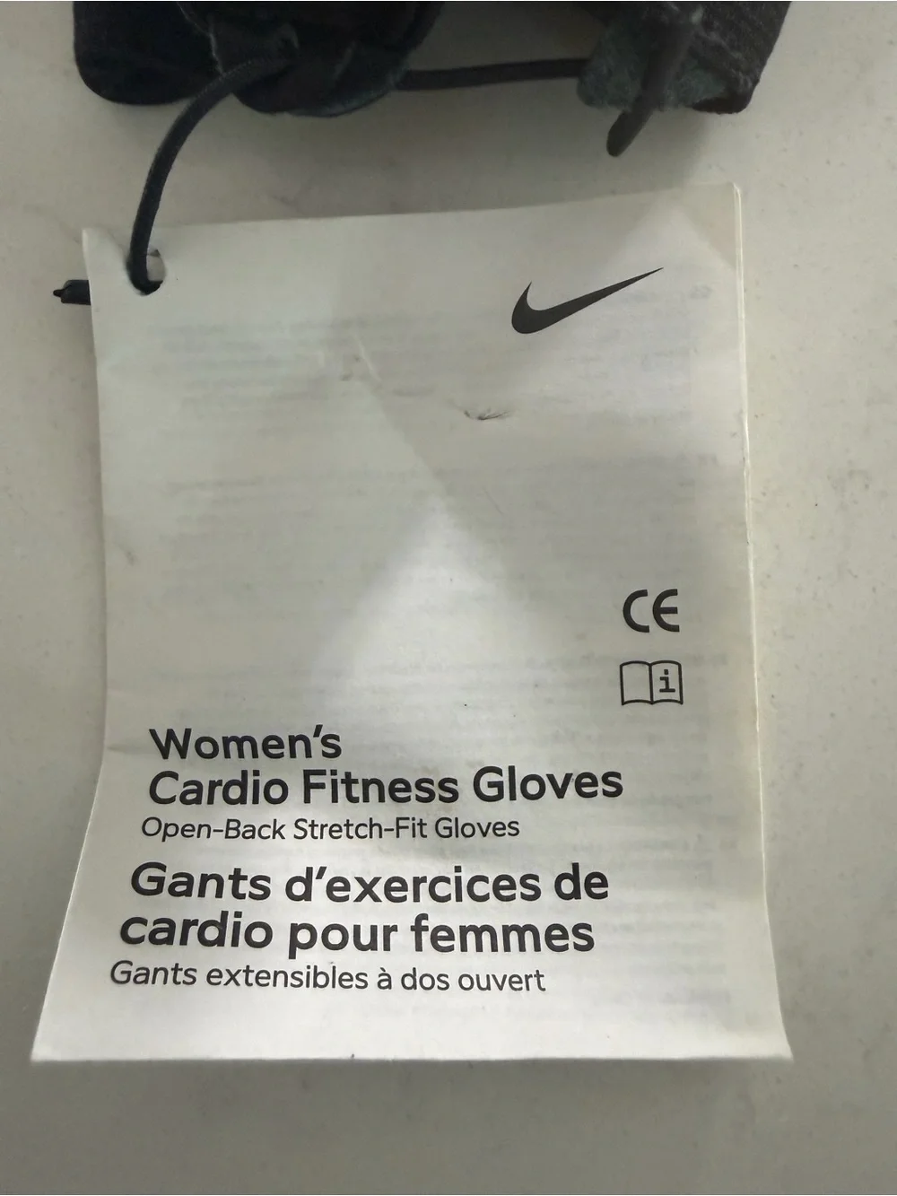 Nike Gray & Black Women's Half-Finger Workout Gloves